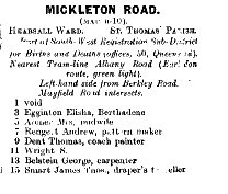 Mickleton Road 1912 Directory p1